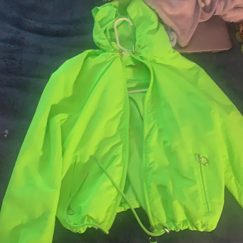 neon zip up jacket